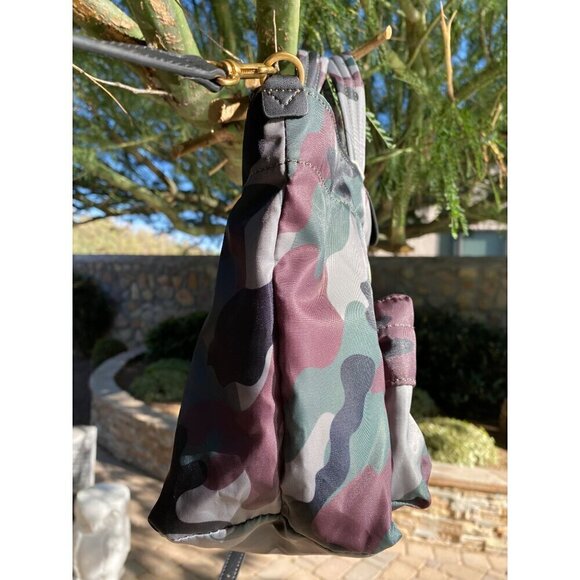 Anya Hindmarch camouflage logo eyes tote bag crossbody green brown olive black - Picture 6 of 13